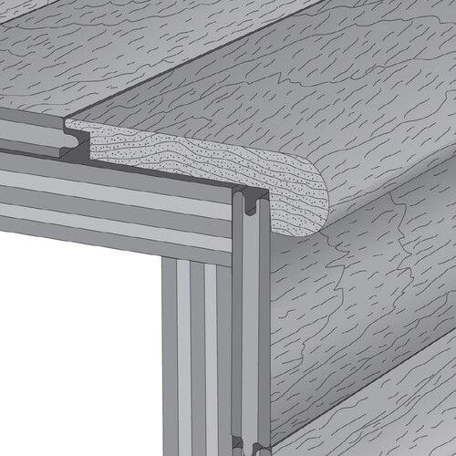 Bruce 2.75-in x 78-in Smokey Topaz Stair Nosing