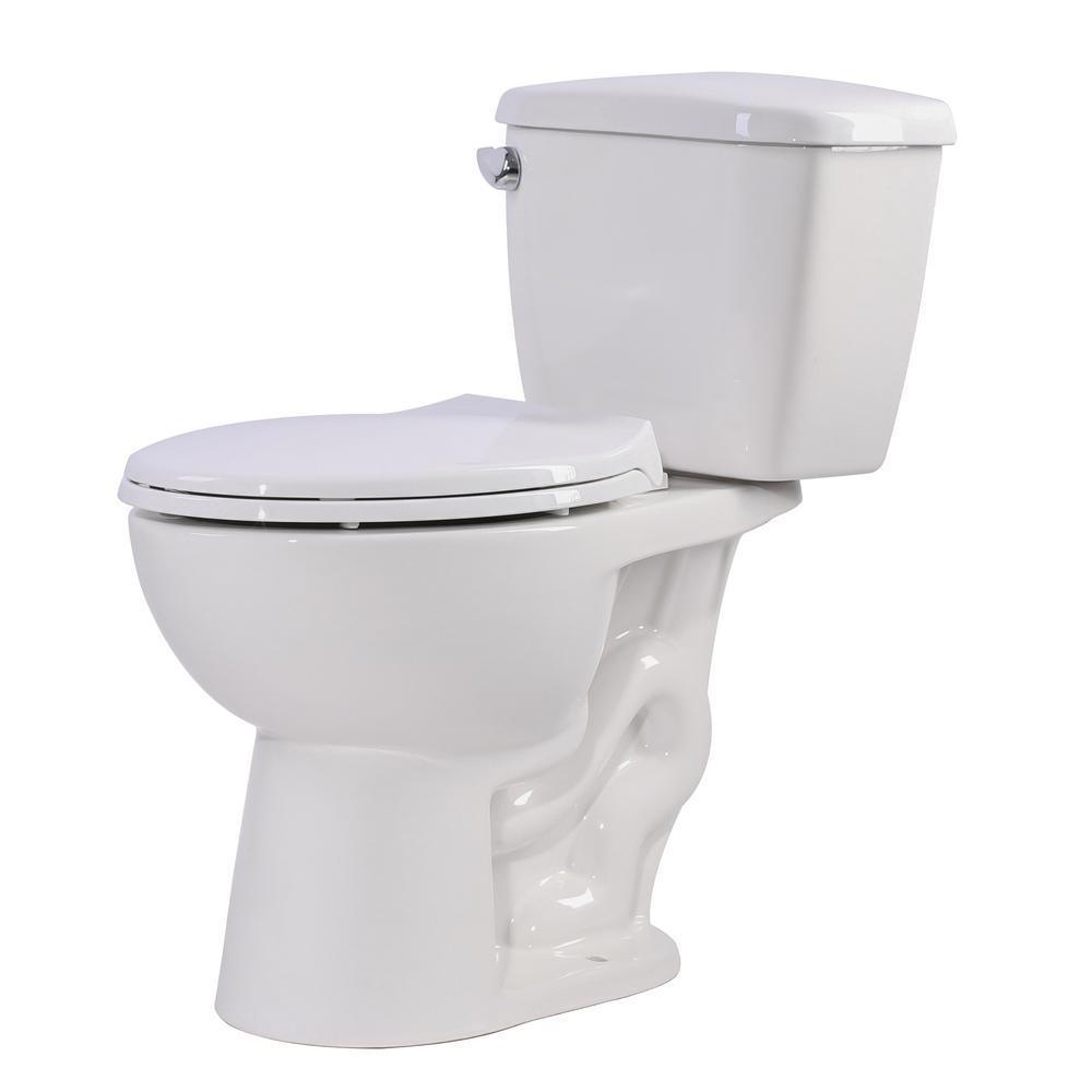 Author 2-piece 1.28 GPF Single Flush Elongated Toilet in White