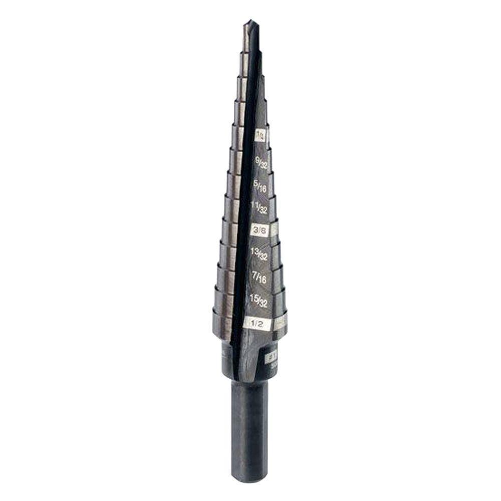 #1 1/8 in. - 1/2 in. x 1/32 in. Black Oxide Step Drill Bit