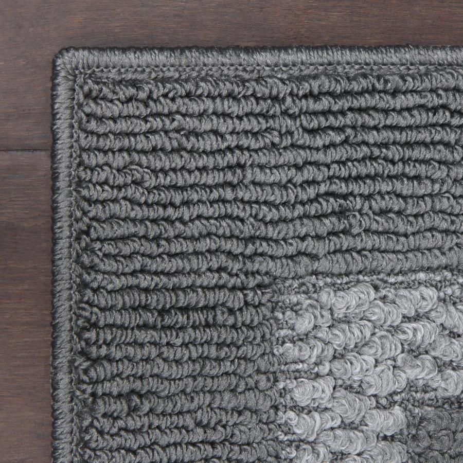 Maples Rugs 3 x 4 Graphite/Gray Indoor Border Throw Rug