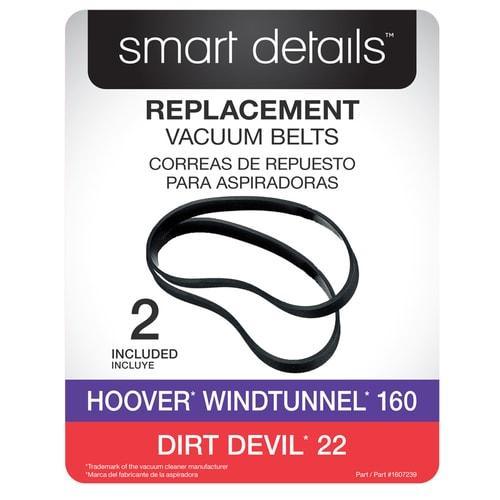 smart details 2-Pack Vacuum Belt for Hoover Windtunnel 160 & Dirt Devil 22