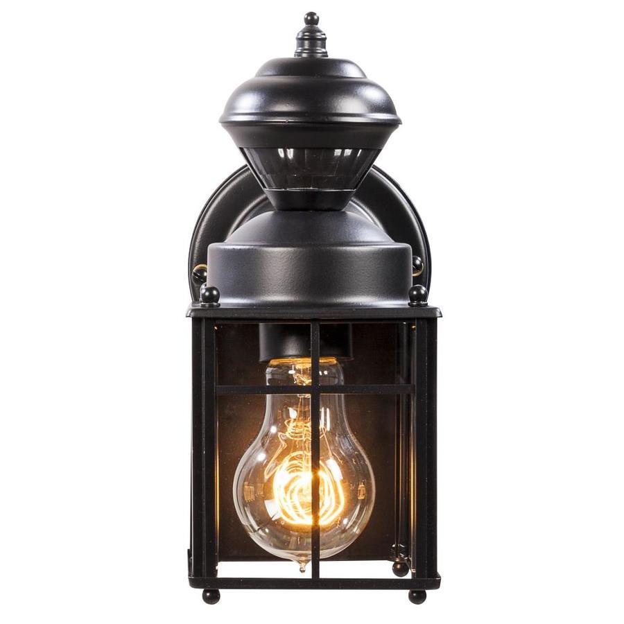 Heath Zenith 10.83-in H Matte Black Medium Base (E-26) Outdoor Wall Light