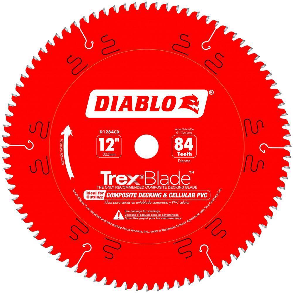 12 in. x 84-Tooth Trex/Composite Material Cutting Saw Blade