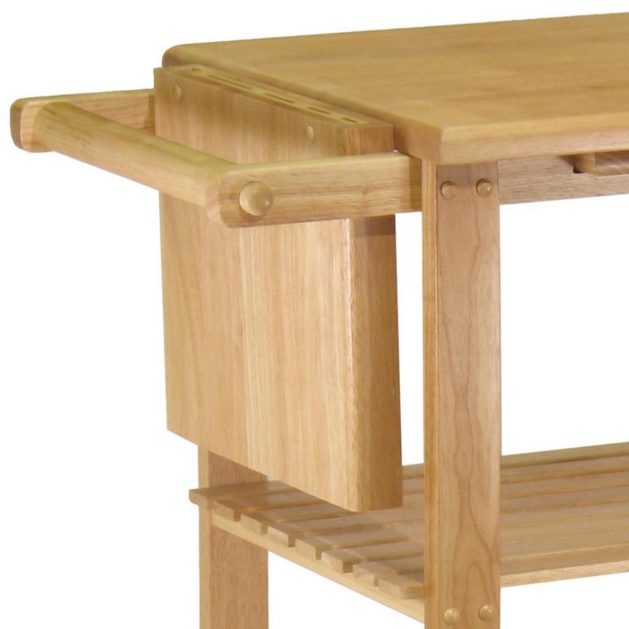 Winsome Wood Brown Composite Base with Composite Wood Top Kitchen Cart (20.47-in x 33.19-in x 31.93-in)
