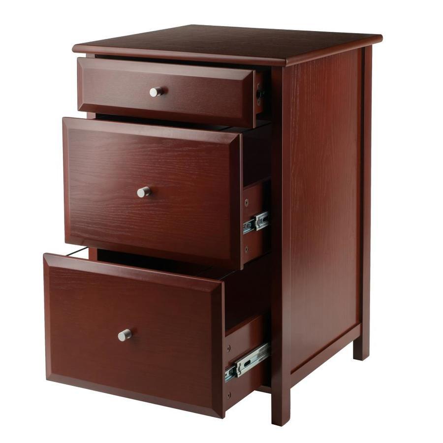 Winsome Wood Delta Walnut 3-drawer File Cabinet