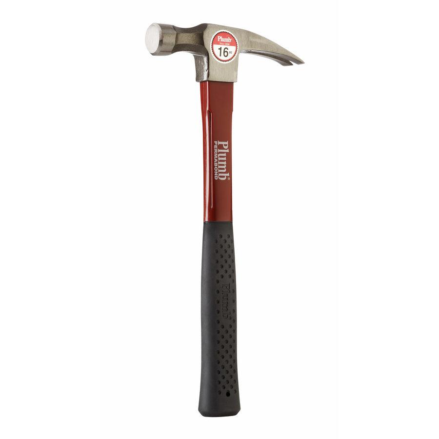 Plumb 16-oz Polished Face Steel Head Fiberglass Claw Hammer