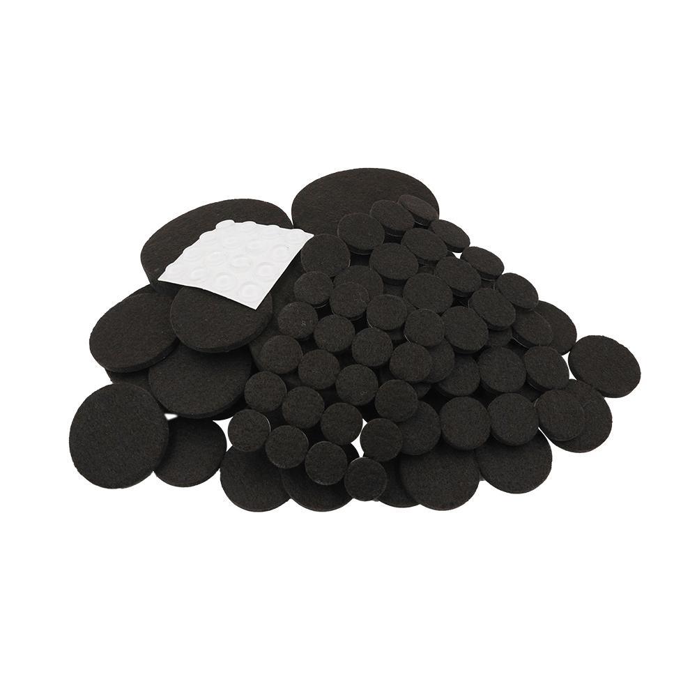 Brown Felt Bumper and Slider Pad Variety Pack (108-Piece)