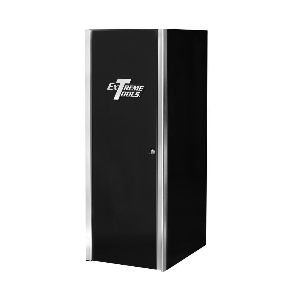 24 in. 4-Drawer 2-Shelf Professional Side Tool Chest in Black