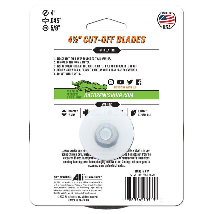 Gator 2-Pack Aluminum Oxide 4.5-in-Grit Cut-off Wheel