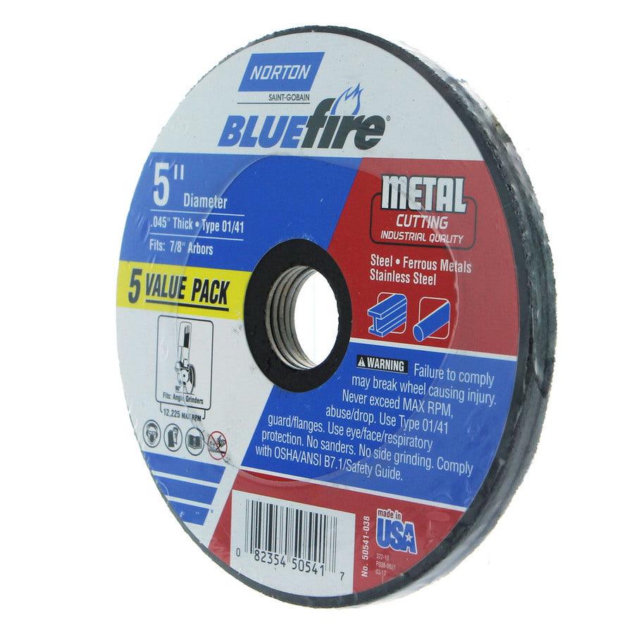 Norton Bluefire 5-Pack Bonded Abrasive 5-in Cut-off Wheel