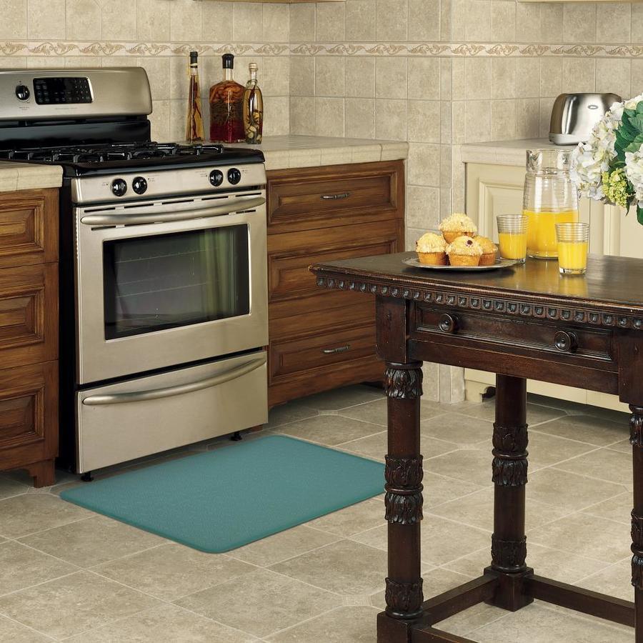 Mohawk Home Anti Fatigue Mats 2-1/2-ft x 1-1/2-ft Blue Rectangular Indoor Anti-Fatigue Mat