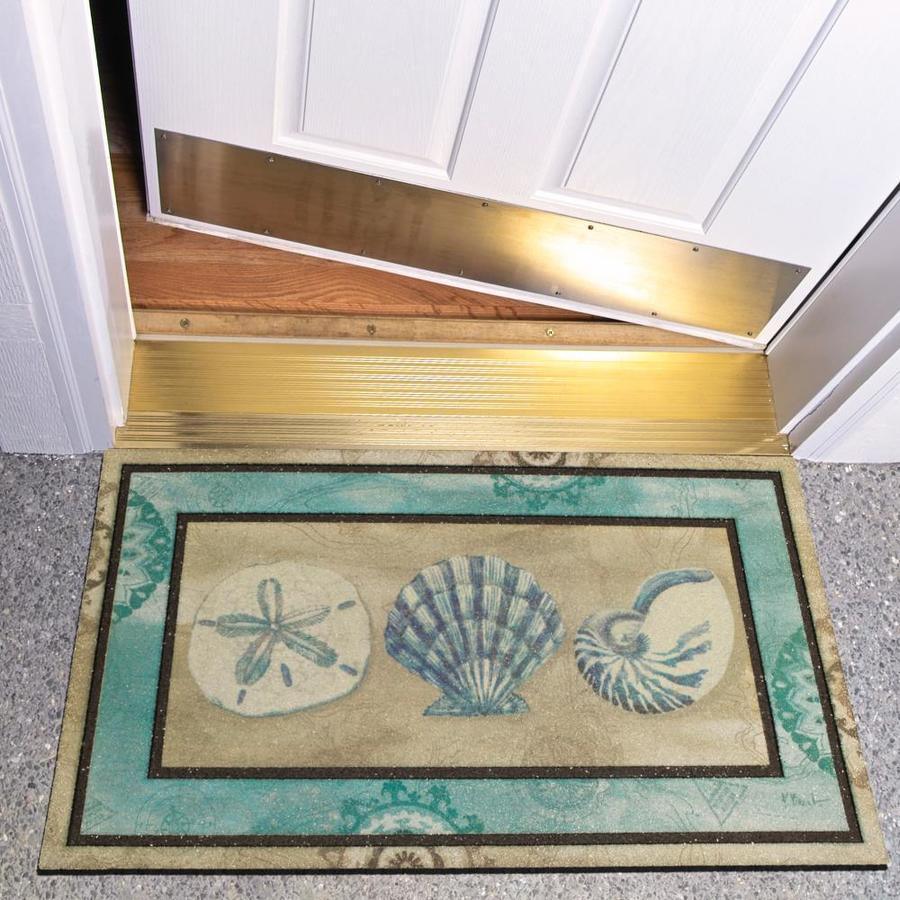 Mohawk Home Regional Doormats 1-1/2-ft x 2-1/2-ft Blue Rectangular Outdoor Door Mat