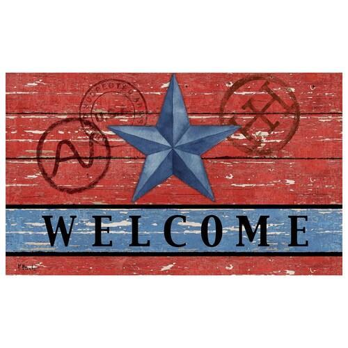 Mohawk Home Regional Doormats 1-1/2-ft x 2-1/2-ft Red Rectangular Outdoor Door Mat