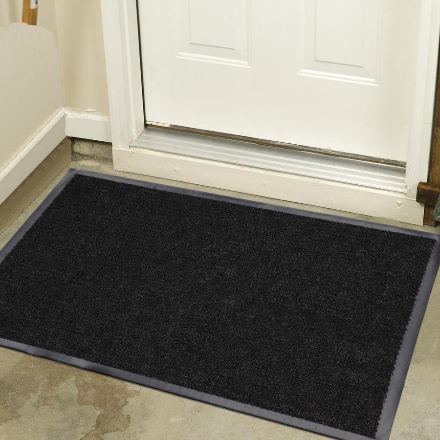 Mohawk Home Utility Bay 4-ft x 6-ft Black Rectangular Outdoor Door Mat