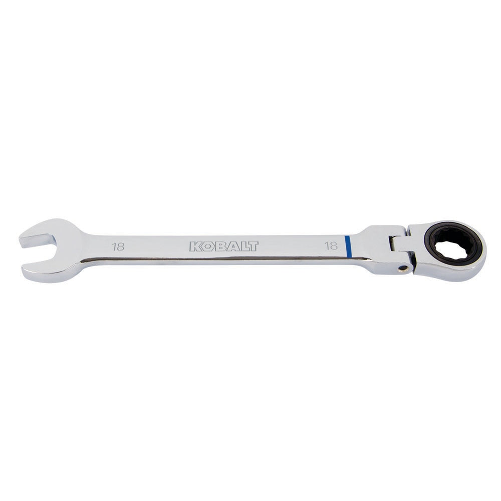 Kobalt 18mm 12-point Metric Flexible Head Ratchet Wrench