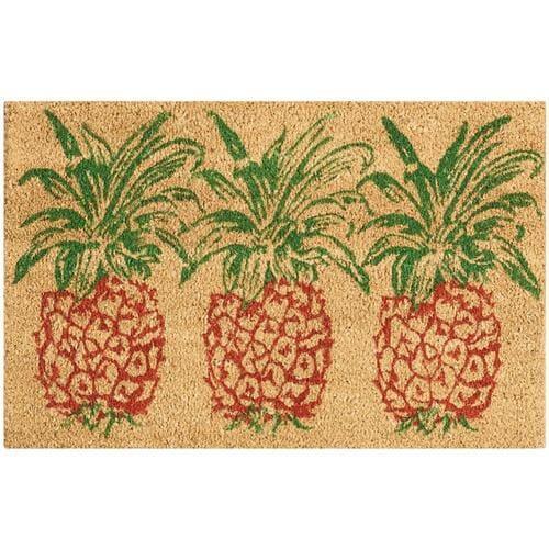 Nourison Wav17 Greetings 2-ft x 3-ft Orange Rectangular Indoor Door Mat