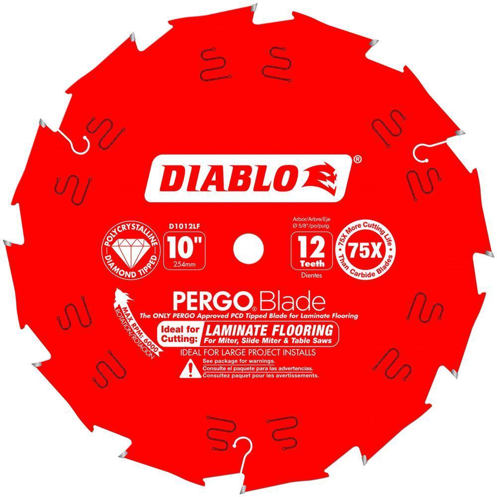 10 in. x 12-Tooth Polycrystalline Diamond (PCD) Tipped Ultimate Flooring Blade