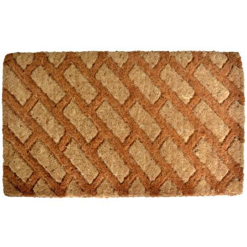 Imports Decor Outdoor Doormat 1-1/2-ft x 2-1/2-ft Black Rectangular Outdoor Door Mat
