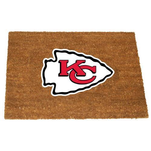 The Memory Company Kansas City Chiefs 1-1/2-ft x 2-1/2-ft Brown Rectangular Outdoor Door Mat