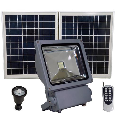 Solar Goes Green 550-Lumen 150-Watt Gray Low Voltage Solar LED Flood Light Motion Sensor