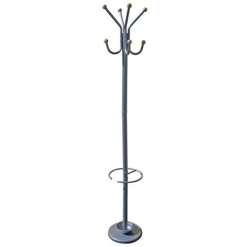 ORE International Silver 8-Hook Coat Stand