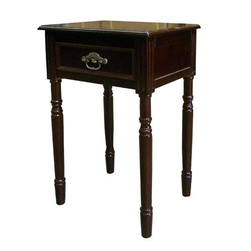 ORE International Cherry Wood End Table