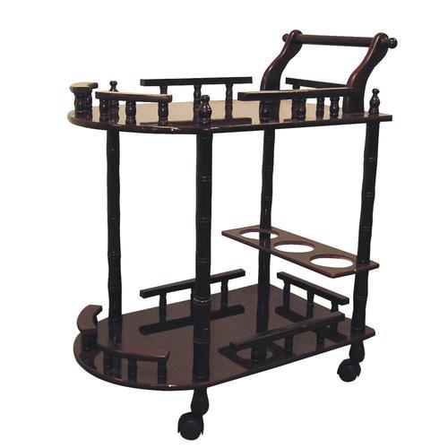 ORE International 29 In. Tall 2-Tier Wooden Wine Table with Cherry Finish