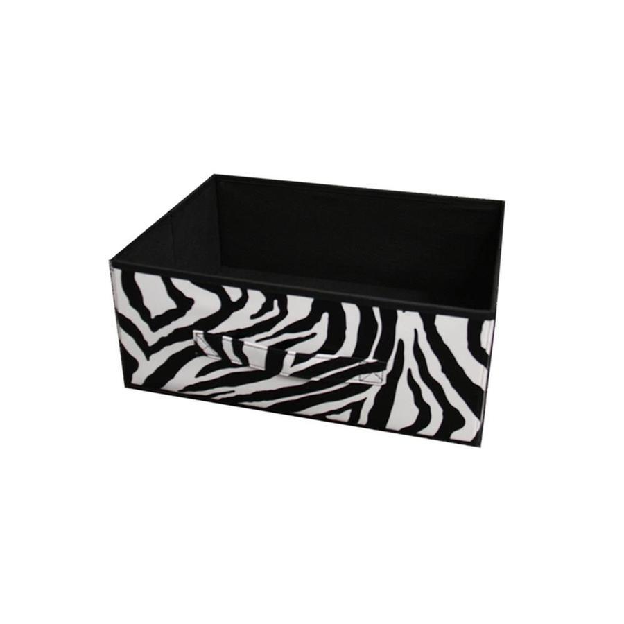 ORE International 6 Compartment 6 Drawers Zebra Print Wheeled Metal Cart