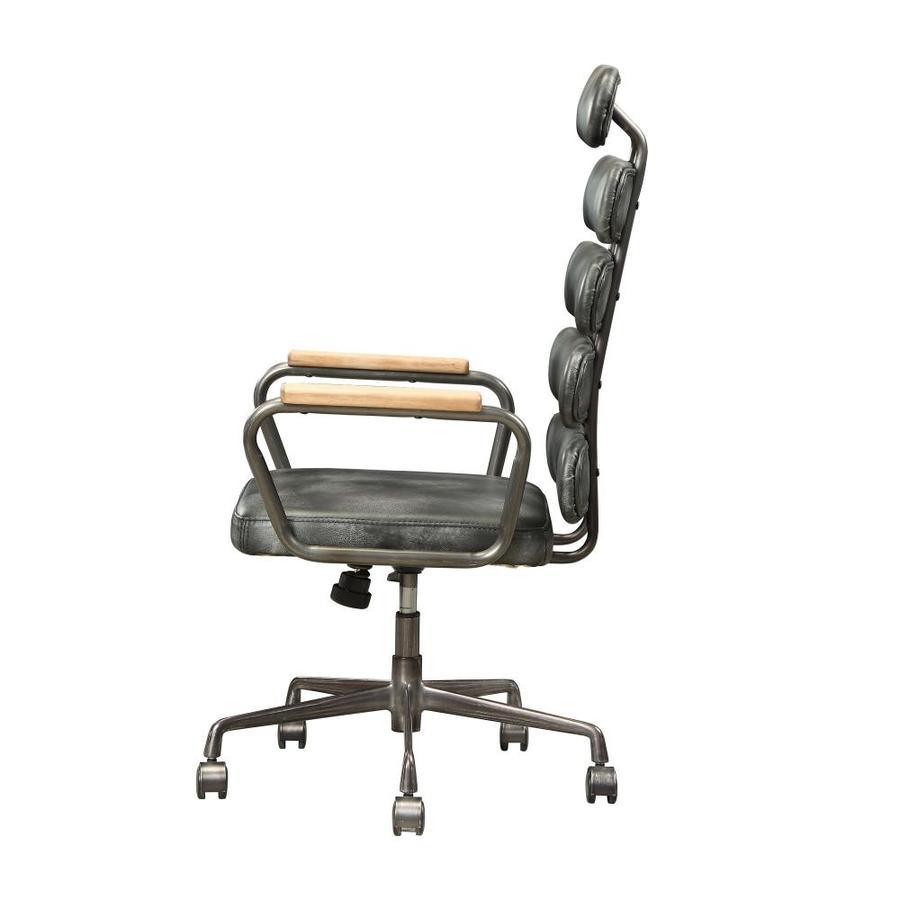 Benzara Black Contemporary Adjustable Height Swivel Executive Chair
