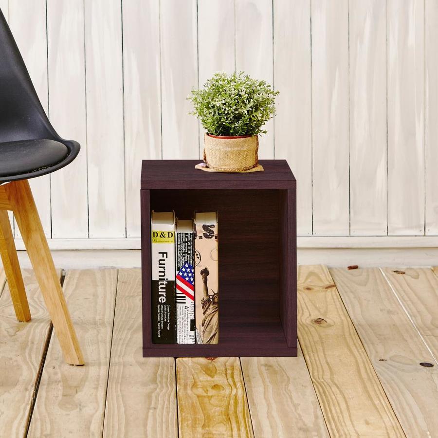 Way Basics 1 Compartment Espresso Stackable Recycled Paperboard Cube