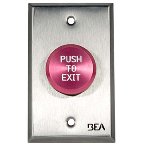 10ACPBDA4 BEA pneumatic switch single gang 1 5/8" red" Push to Exit"
