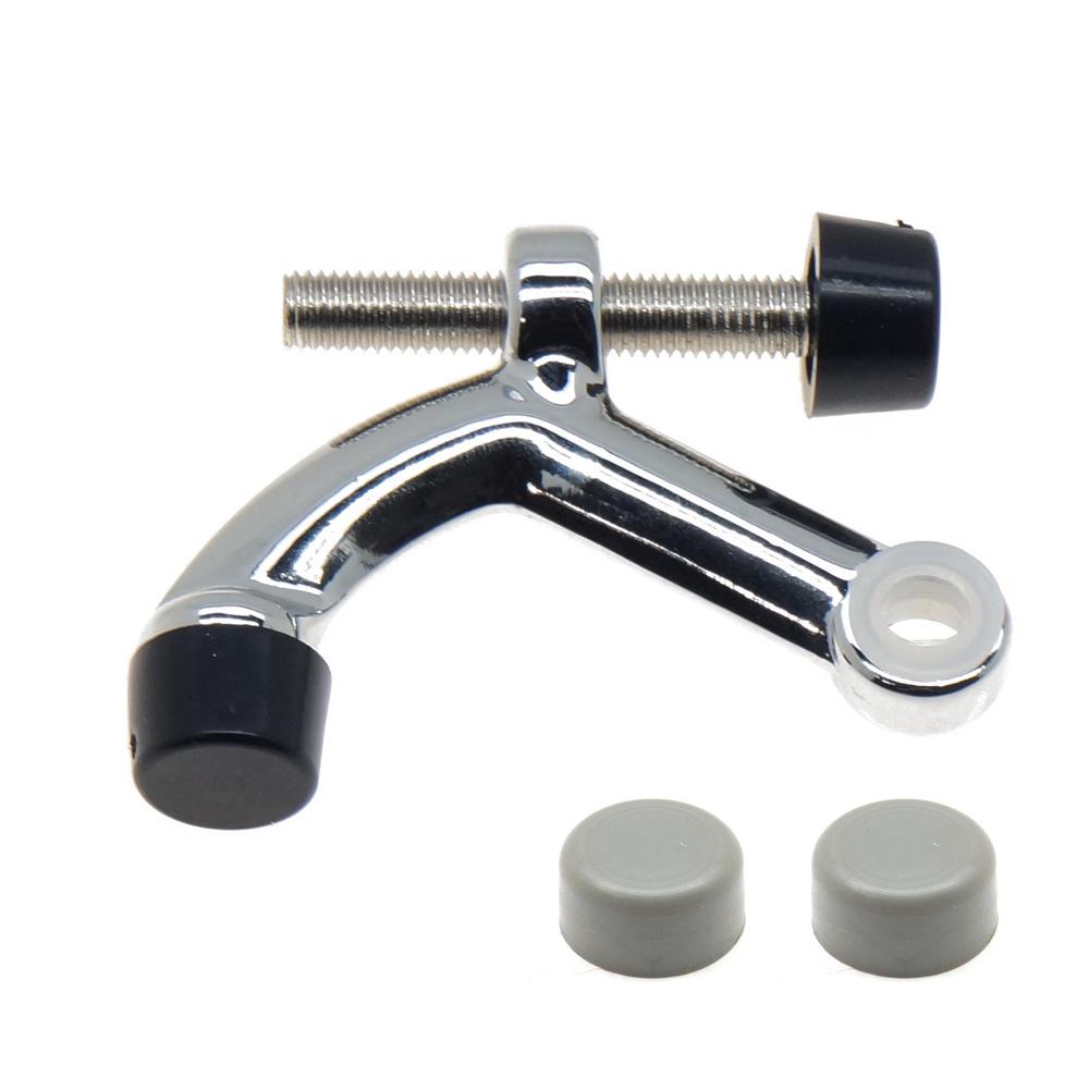 Solid Brass Hinge Pin Door Stop in Polished Chrome