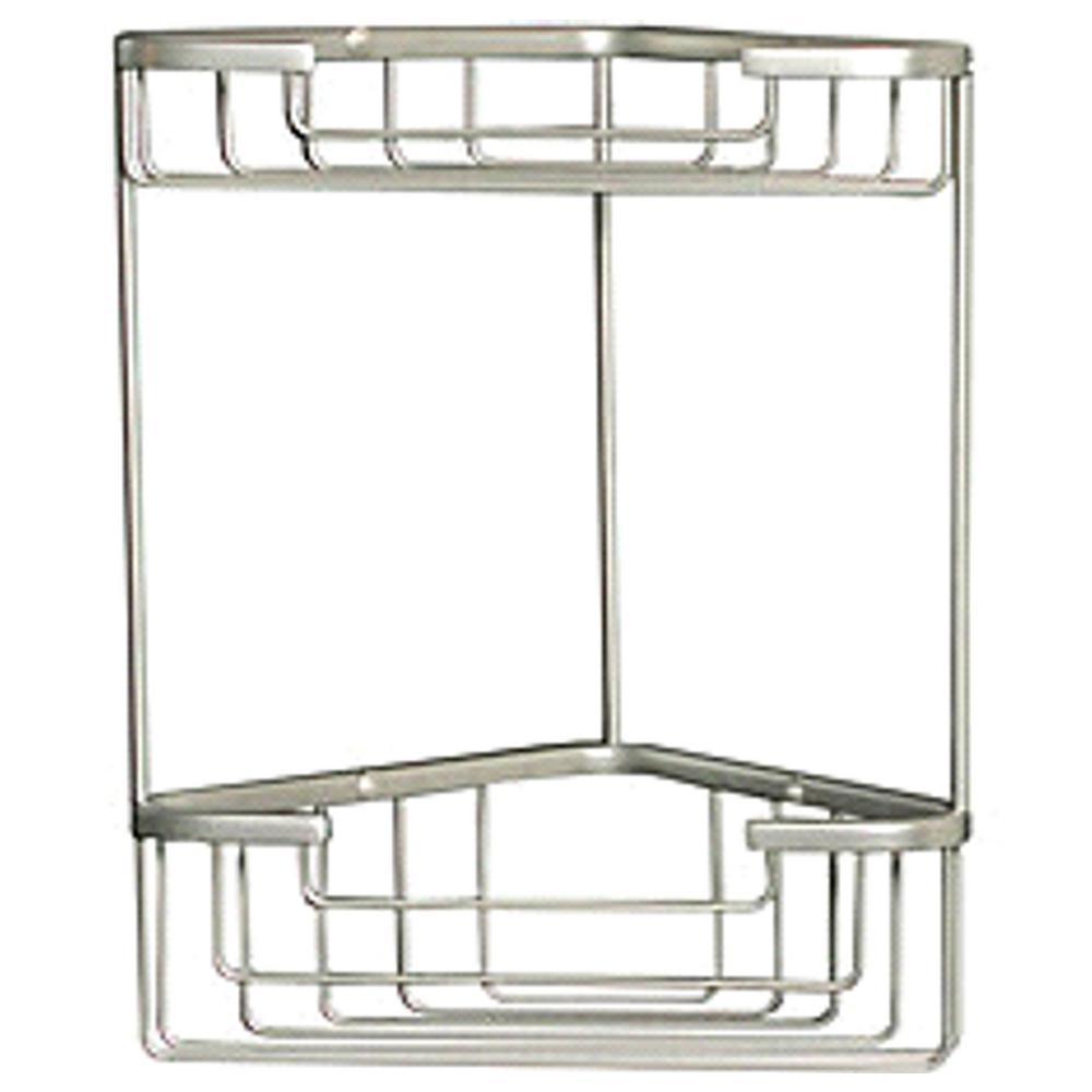 Wiretone Double Corner Basket in Chrome