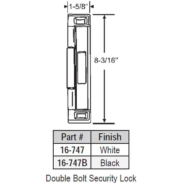 CAL-Double Bolt Security Lock 16-747B