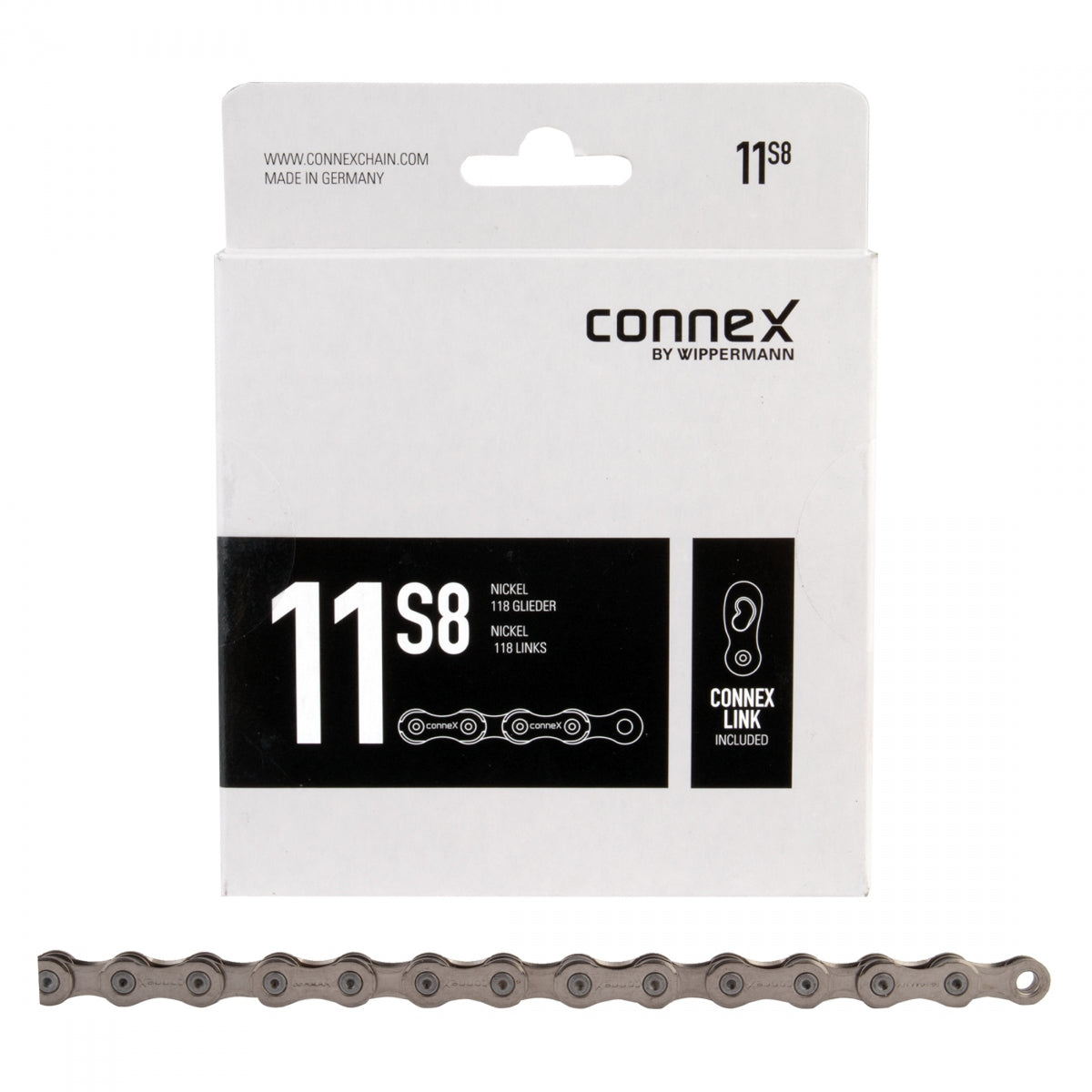 Connex 11s8 11 Speed 118 Links High-Efficiency Plates Steel Silver