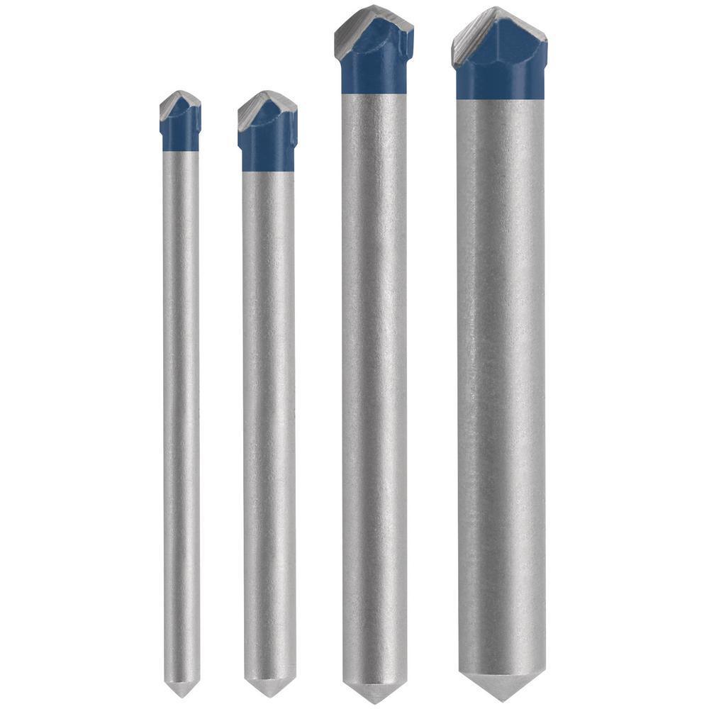 Carbide Tipped Drill Bit Set for Drilling Natural Stone, Granite, Slate, Ceramic and Glass Tiles