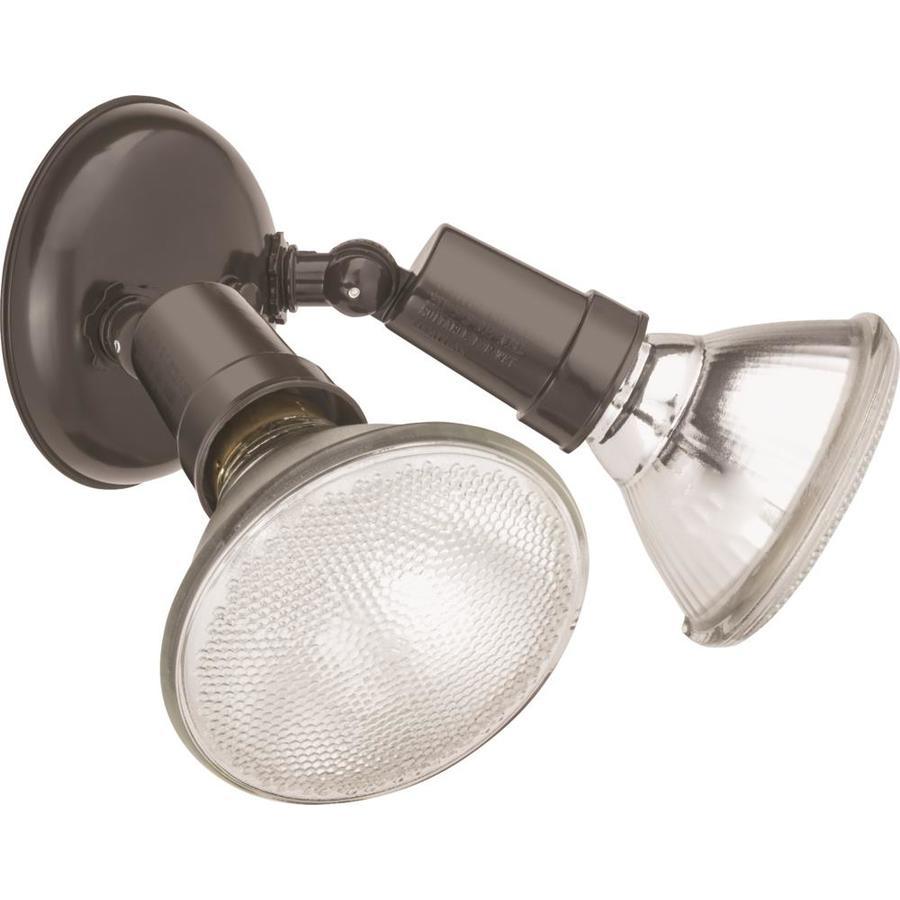 Lithonia Lighting 3.25-in 2-Head Incandescent Bronze Switch-Controlled Flood Light