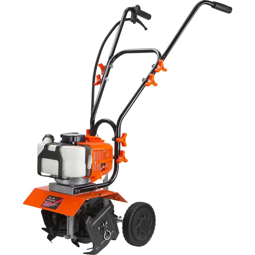 XtremepowerUS 10 in. 43 cc 2-Stroke Mini Gas Tiller Cultivator