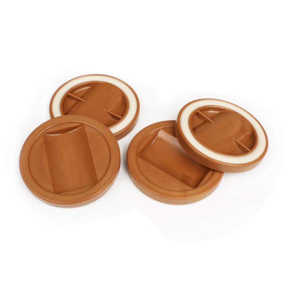 3-1/4 in. Caramel Color Bed Roller/Furniture Wheel Caster Cup Gripper Set of 4