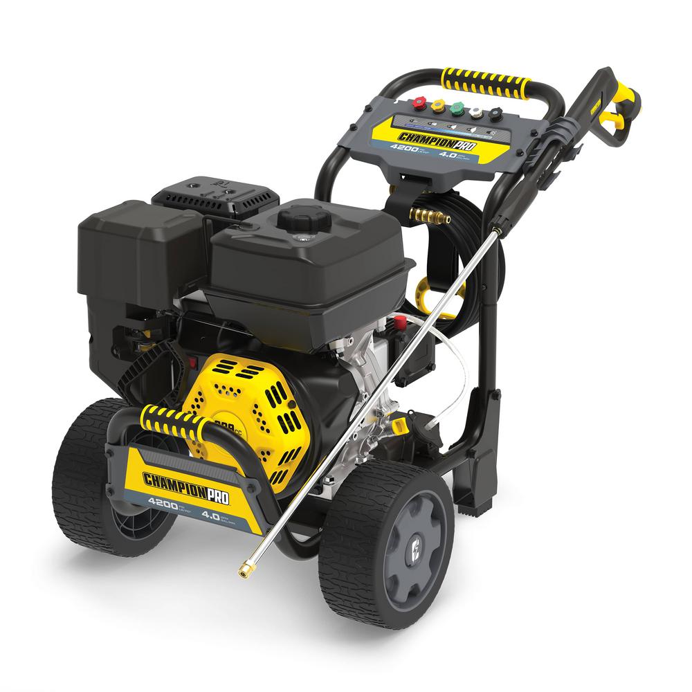 CHAMPION POWER EQUIPMENT 4200 PSI 4.0 GPM Commercial Duty Low Profile Gas Cold Water Pressure Washer