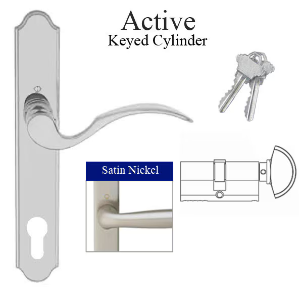 MUNCHEN ACTIVE HANDLE SET M112PL / 374N - SATIN NICKEL , 2094813