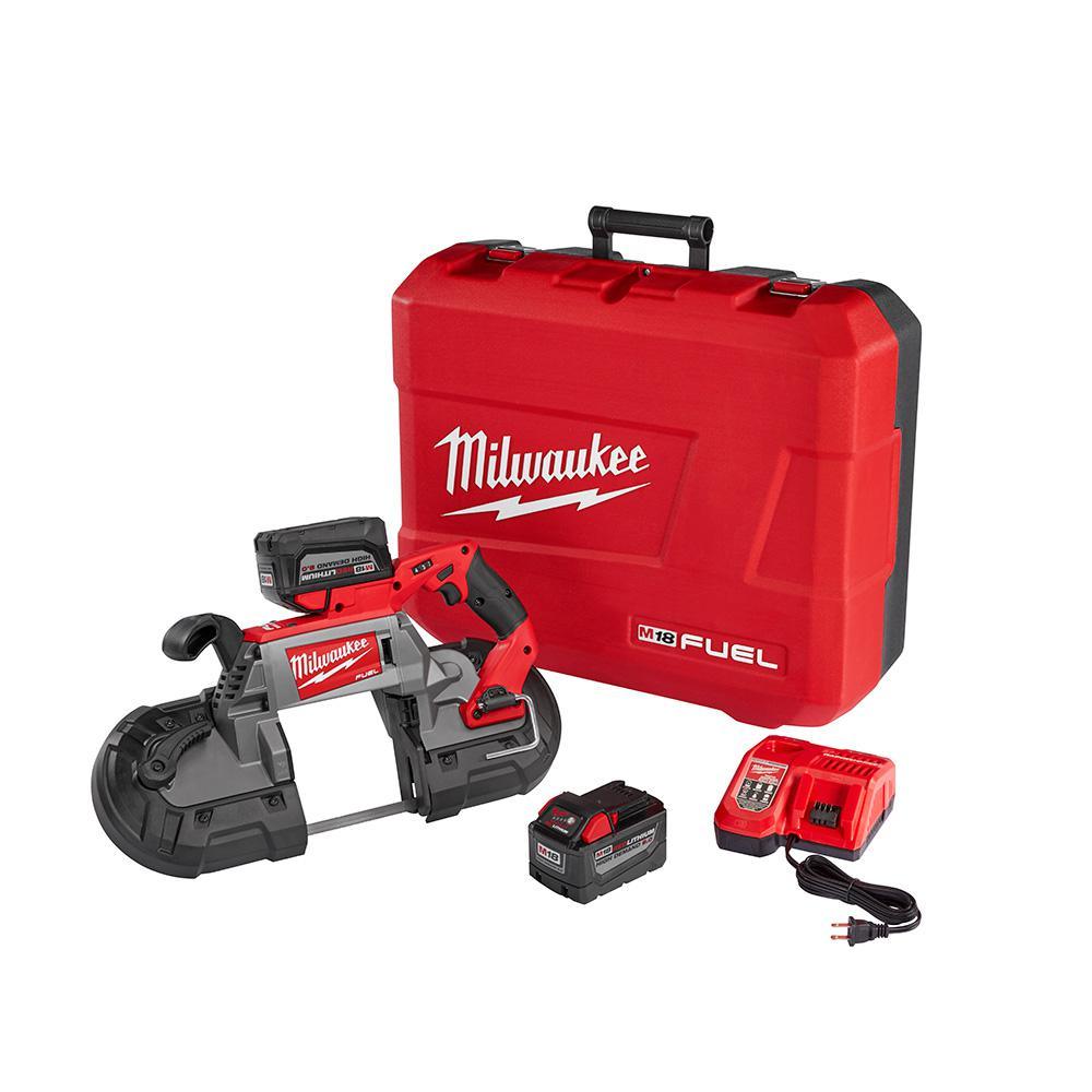 M18 FUEL 18-Volt Lithium-Ion Brushless Cordless Deep Cut Band Saw Kit W/(2) 9.0Ah Batteries, Rapid Charger & Hard Case