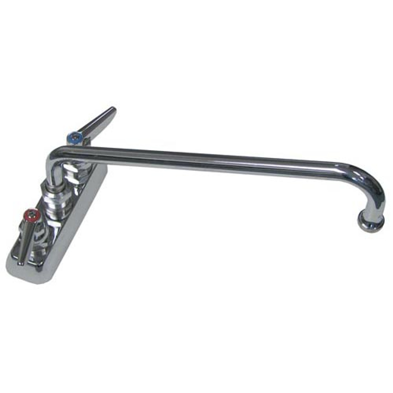 B-1113 - T&S Brass - 4 in Deck Mount Heavy Duty Faucet w/ 12 in Spout