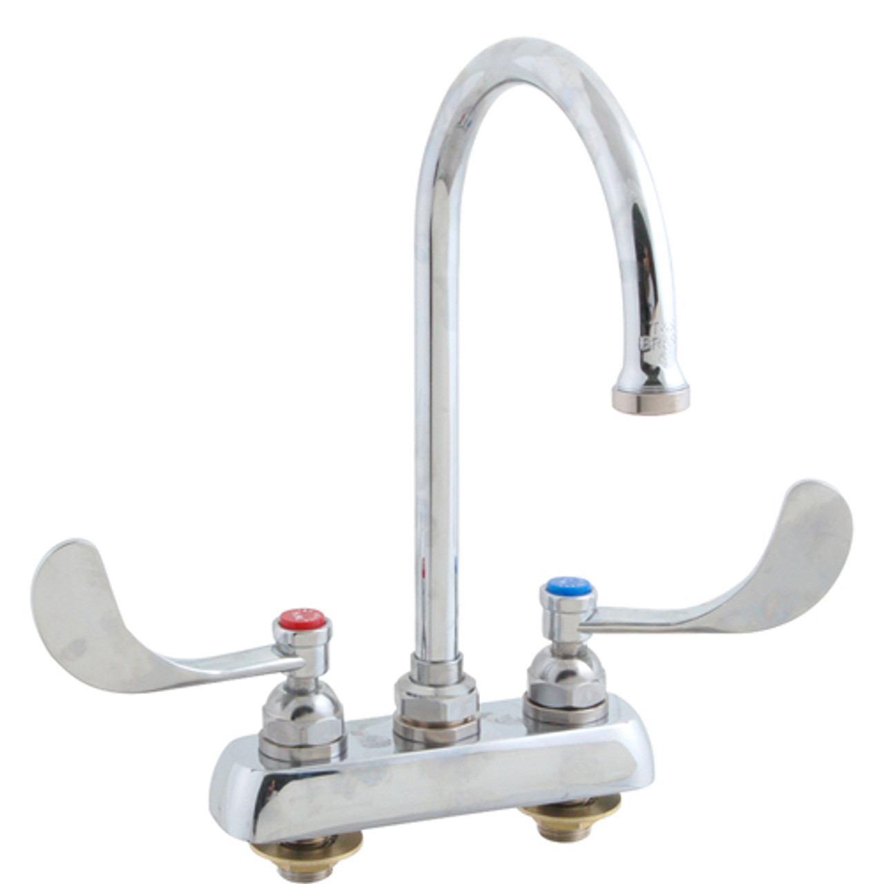 B-1141-04 - T&S Brass - 1100 Series 4 in Center Gooseneck Faucet