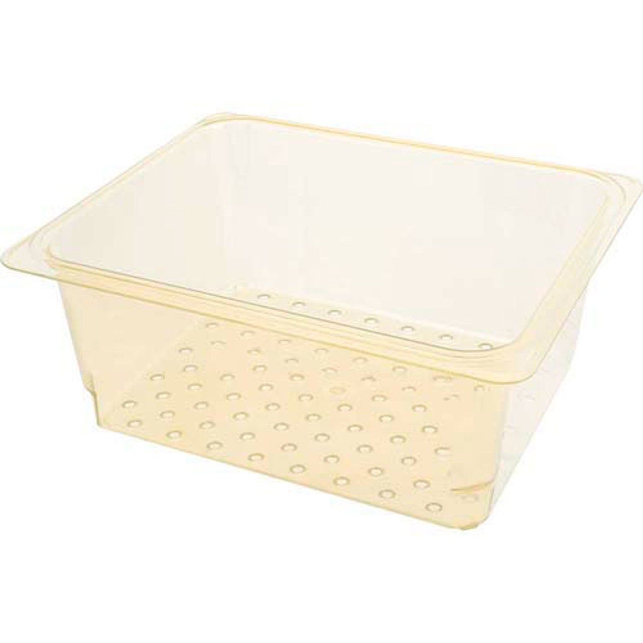 25CLRHP150 - Cambro - 1/2 Size 5 in Amber H-Pan™ High Heat Food Pan Colander