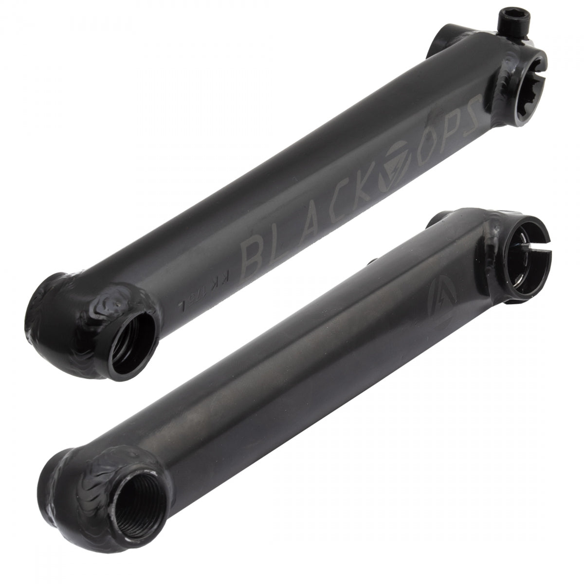 Black Ops BMX Stomp 3 Piece Crankset 175mm 19mm Chromoly Black