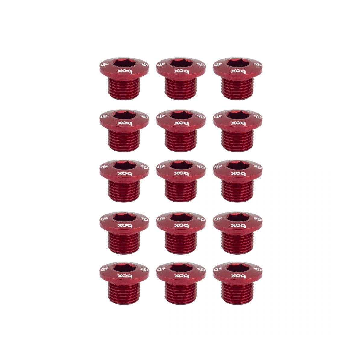 Box Components Box One 7075 Alloy Chainring Bolts Variable Red