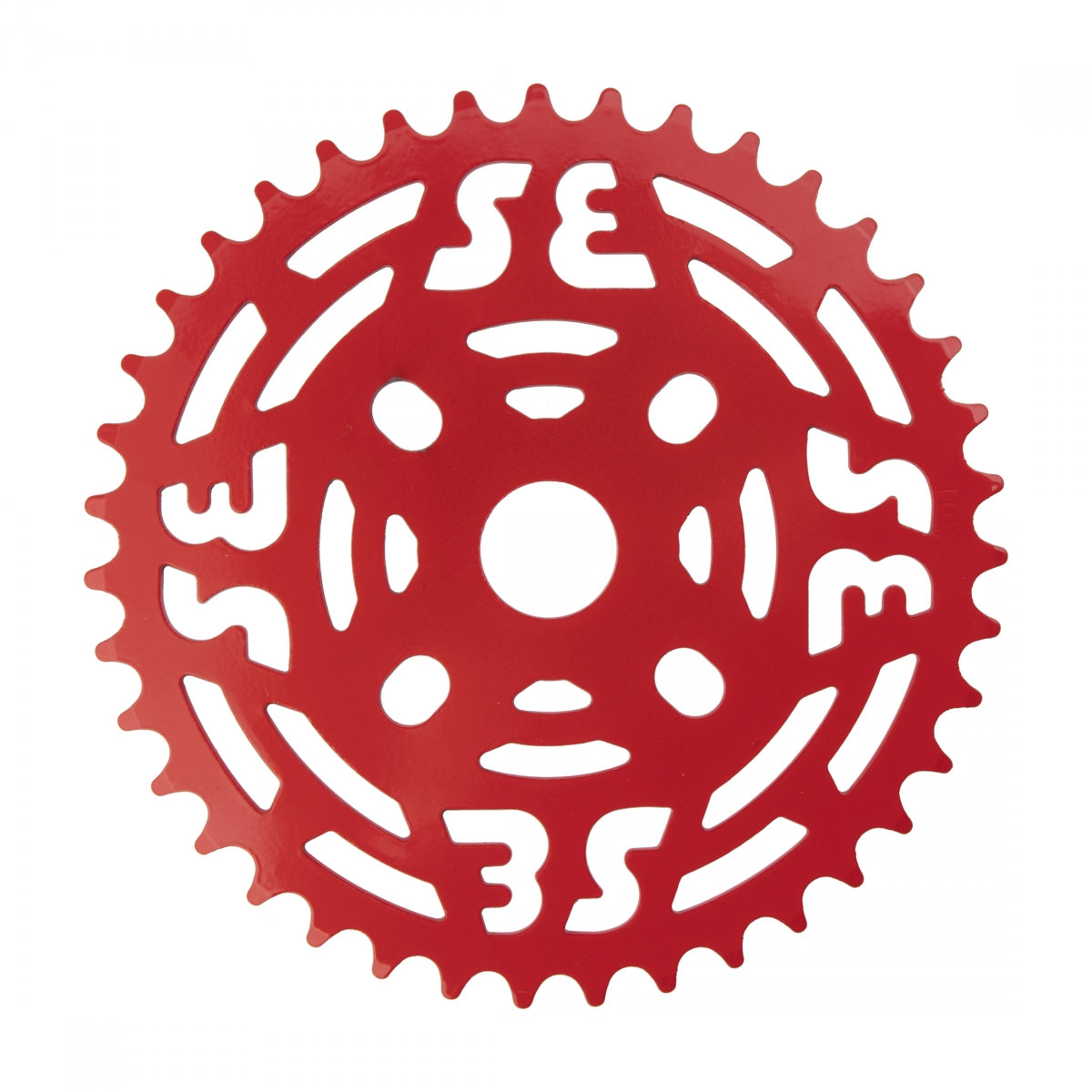 SE Bikes One Piece Steel Chainring 39T 1pc 1/2in x 1/8in Steel Red BMX Bike