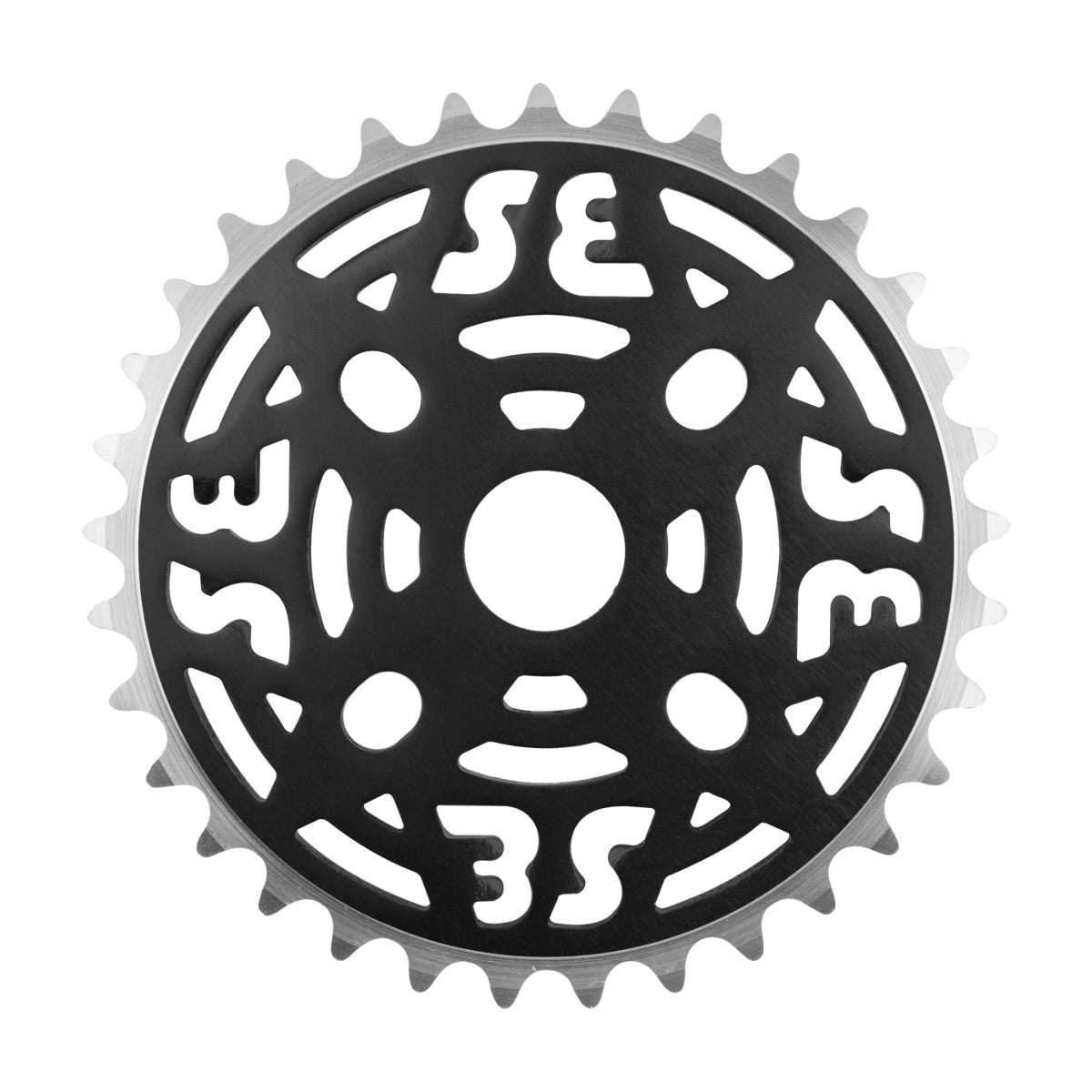 SE Bikes One Piece Chainring 33T 1pc 1/2in x 1/8in Aluminum Anodized Black