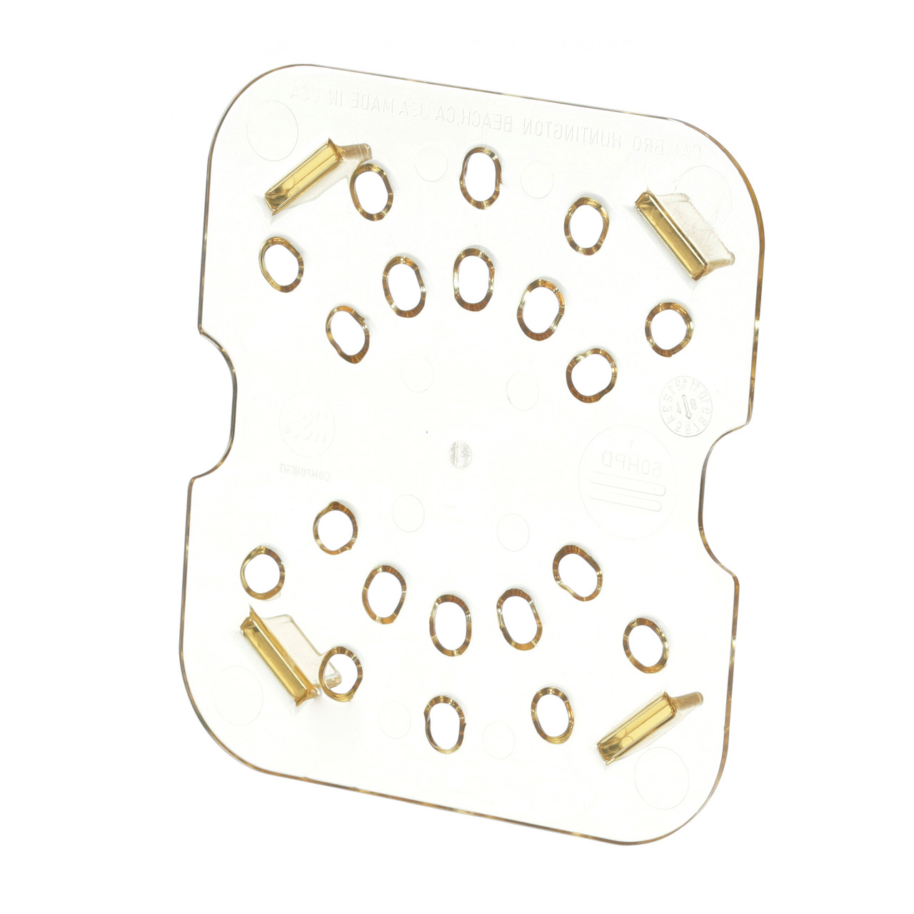 60HPD150 - Cambro - 1/6 Size Amber H-Pan™ High Heat Food Pan Drain Shelf